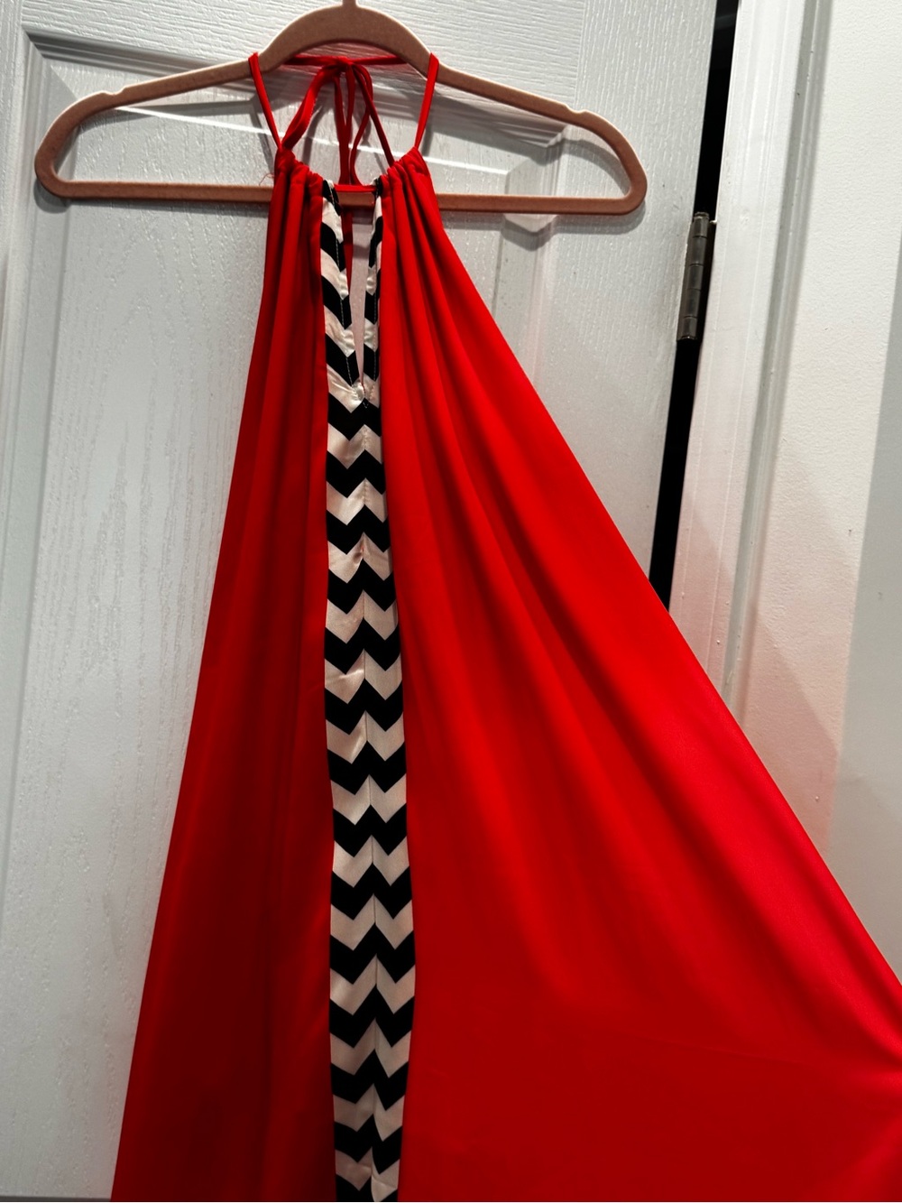 VICI orange Halter Maxi Dress with Chevron Trim.  Size S.  Worn once